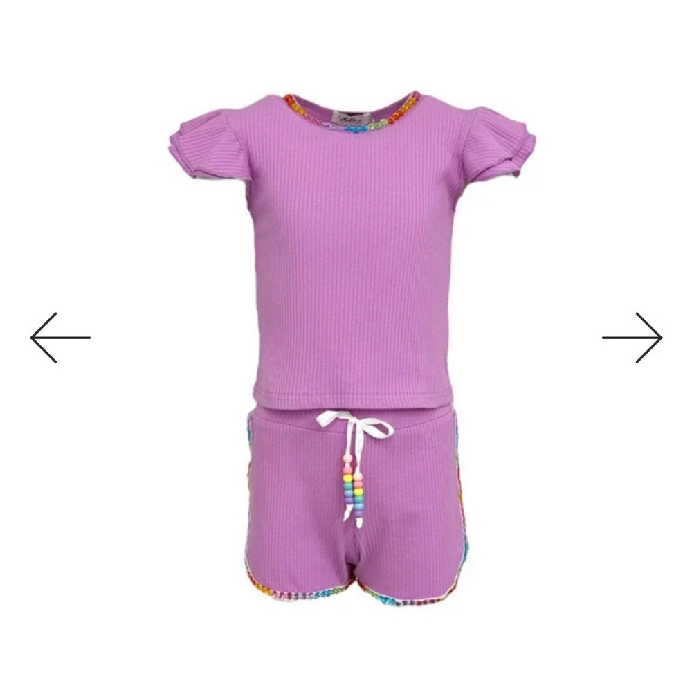 LOLA AND THE BOYS CANDY GEM BEAD RUFFLE SET